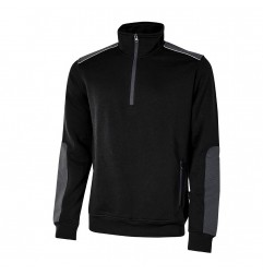 FELPA A MEZZA ZIP TG.XL BLACK CARBON U-POWER CUSHY