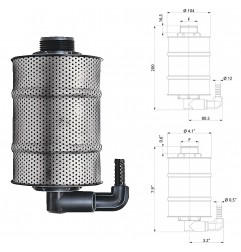 EIETTORE CON FILTRO D.1"1/4 ATTACCO POSTERIORE 500415