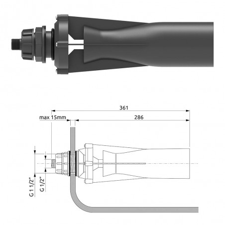 AGITATORE IDRAULICO FISSO UGELLO D.5 502165