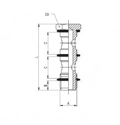 VITE CAVA DOPPIA C/ROND. NYLON 1/8"