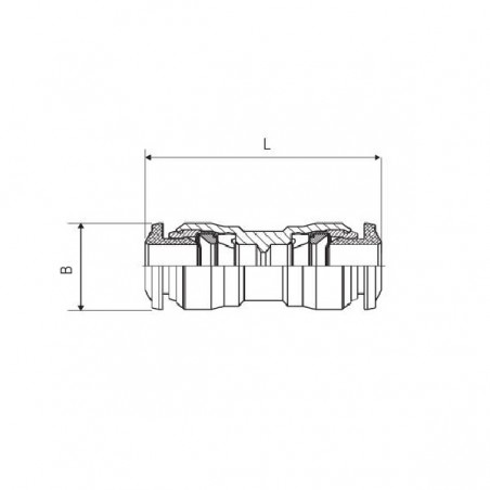 RACCORDO INTERMEDIO AUTOMATICO  T 14 TECNOPOLIMERO