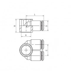 ANELLO A Y AUTOMATICO ORIENTABILE 1/8 TUBO 4 IN TECNOPOLIMERO (5/32-1/8)