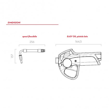 PISTOLA MANUALE PER OLI 1/2" BSP 30LT/MIN 70BAR CON TUBO FLEX F00966140 PIUSI